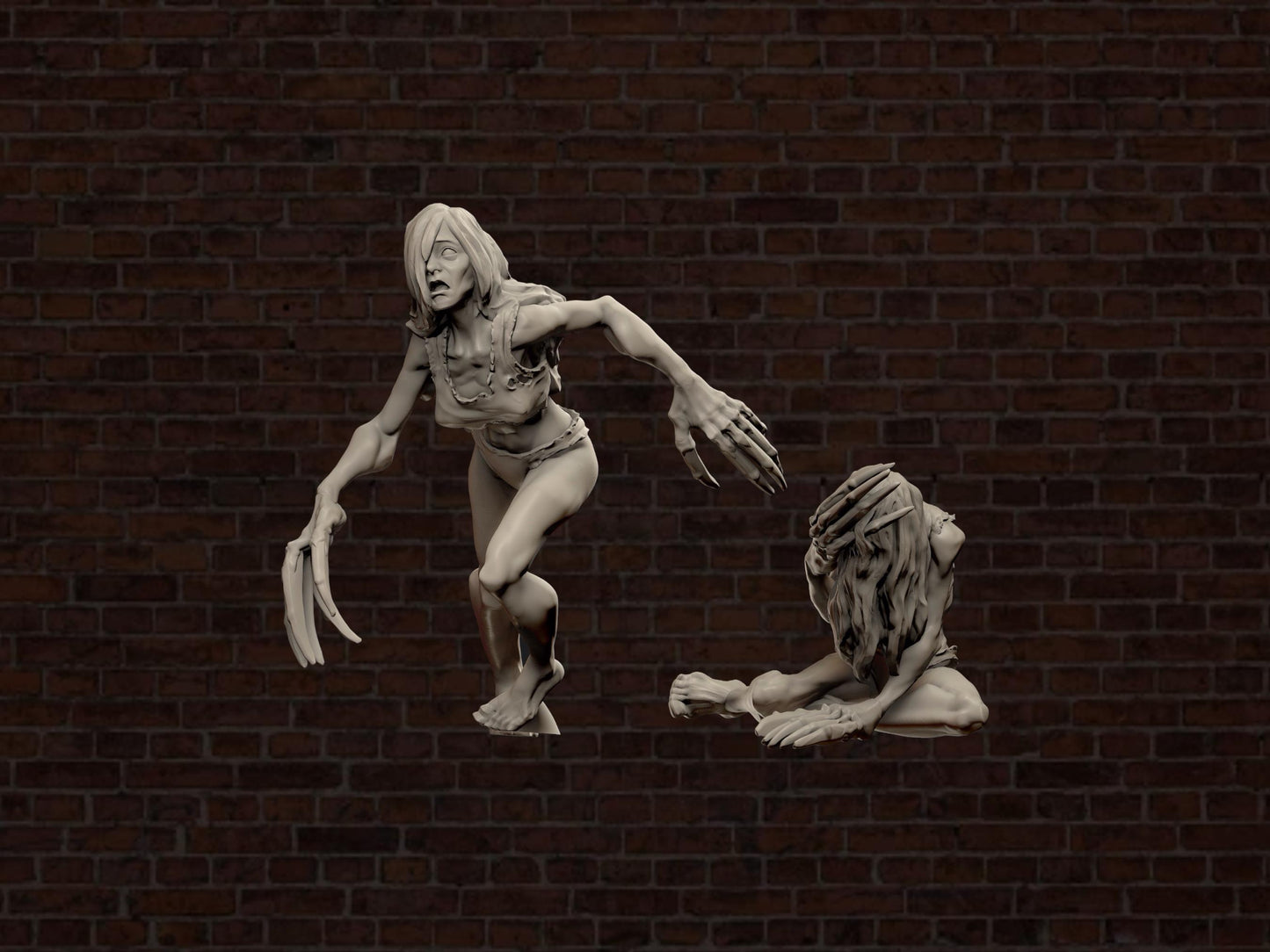 L4D Witch Duo (Crying+Angry) | VaultZ Miniatures | Tabletop Roleplaying / D&D / Wargaming miniature
