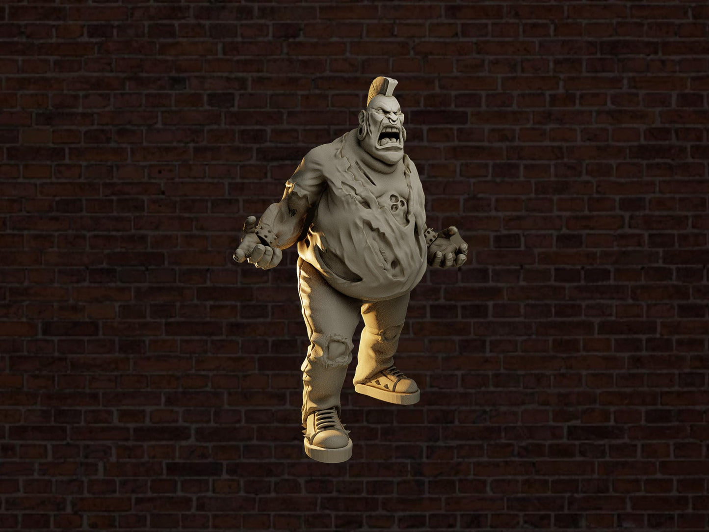 Zombie Punk Brute | VaultZ Miniatures | Tabletop Roleplaying / D&D / Wargaming miniature