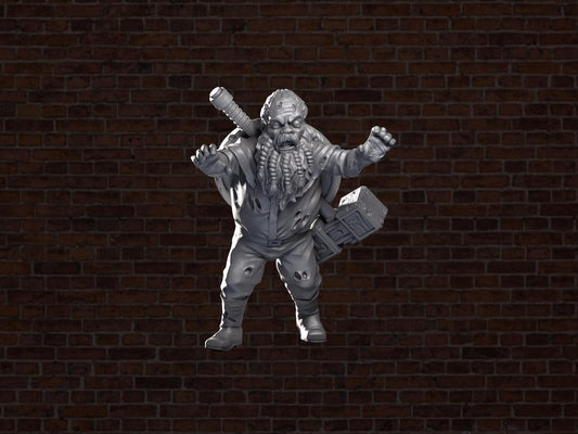 Dwarf Zombie | VaultZ Miniautres | Tabletop Roleplaying / D&D / Wargaming miniature