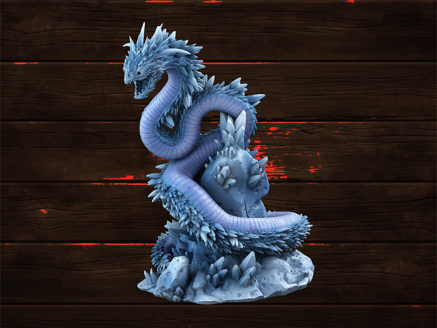 Glacialfang, Behemoth Serpent | PrintYourMonsters | Tabletop Roleplaying / D&D / Wargaming miniature