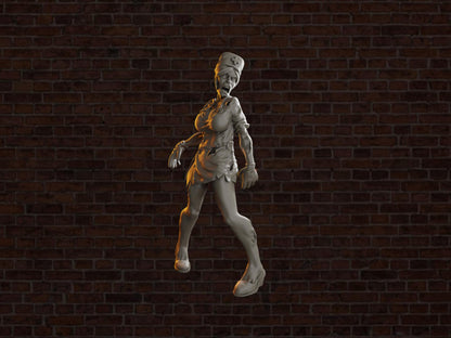 Zombie Nurse | VaultZ Miniatures | Tabletop Roleplaying / D&D / Wargaming miniature