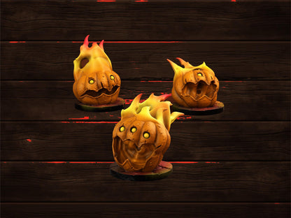 Fire Pumpkin Trio | PrintYourMonsters | Tabletop Roleplaying / D&D / Wargaming miniature
