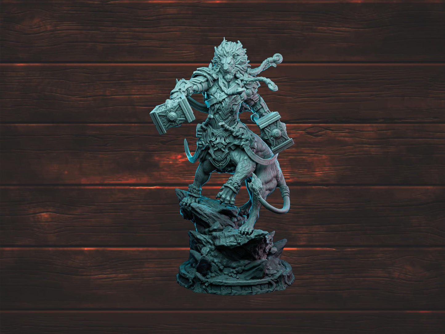 Leoren the Lord of the Lionhorde | Witchsong Miniatures | Tabletop Roleplaying / D&D / Wargaming miniature