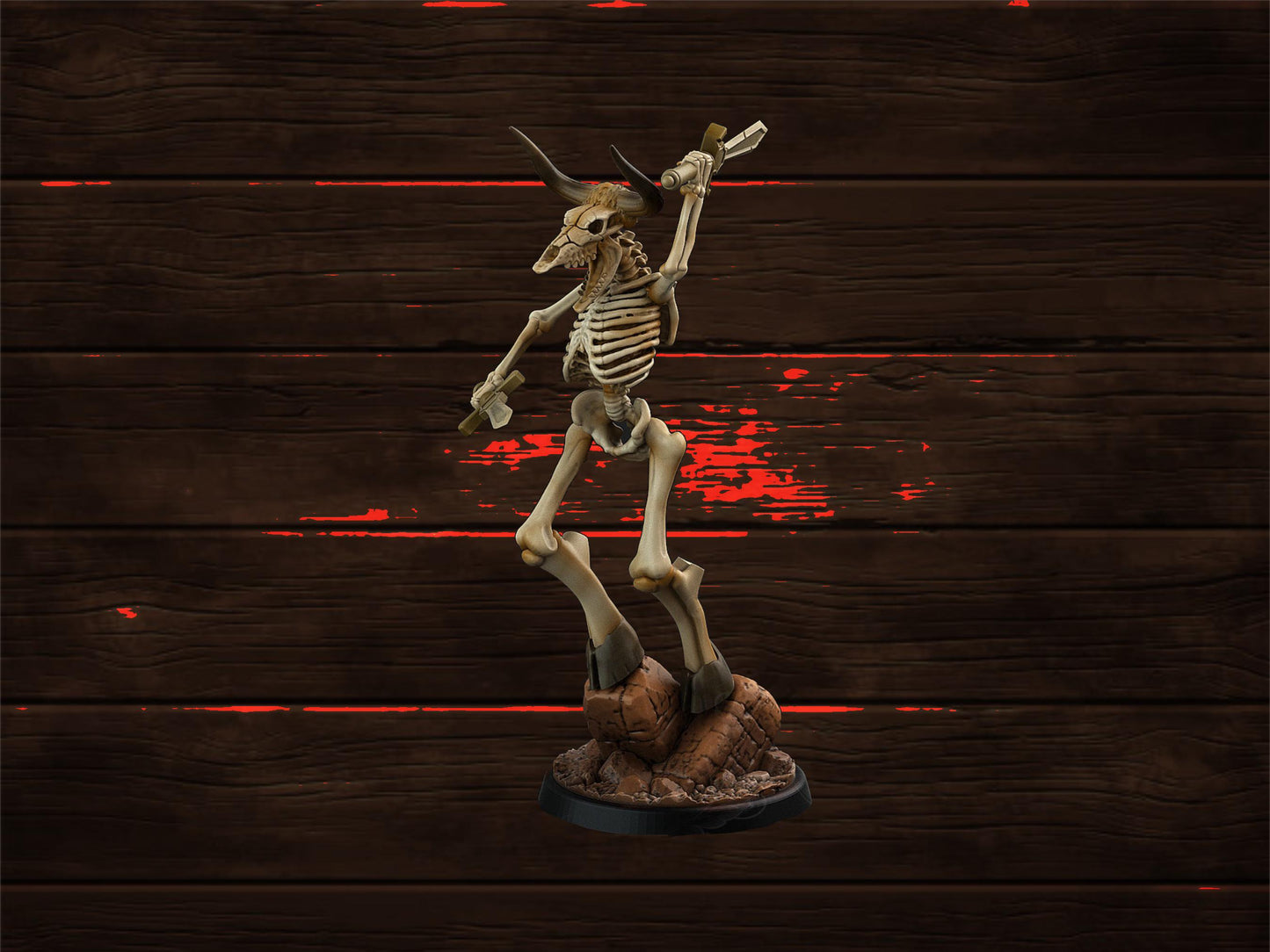 Bone Minotaur Warband | PrintYourMonsters | Tabletop Roleplaying / D&D / Wargaming miniature