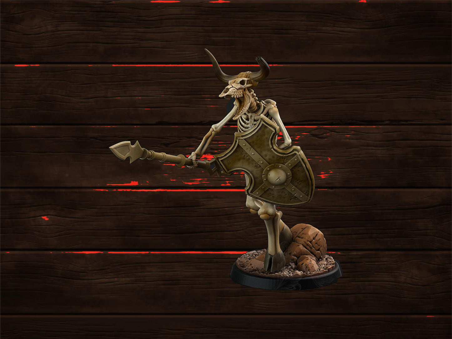 Bone Minotaur Warband | PrintYourMonsters | Tabletop Roleplaying / D&D / Wargaming miniature