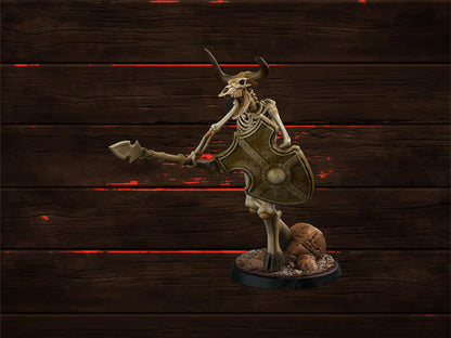 Bone Minotaur Warband | PrintYourMonsters | Tabletop Roleplaying / D&D / Wargaming miniature