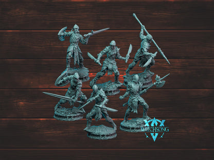 Death Reborn Soldiers Warband | Witchsong Miniatures | Tabletop Roleplaying / D&D / Wargaming miniature
