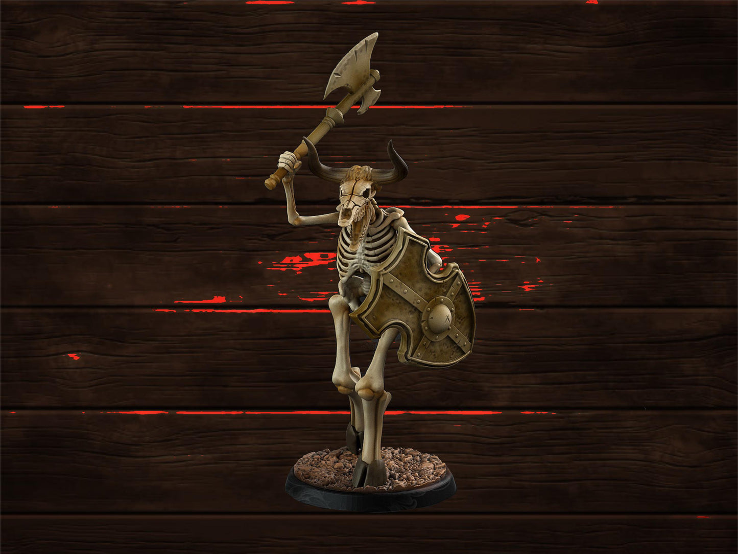 Bone Minotaur Warband | PrintYourMonsters | Tabletop Roleplaying / D&D / Wargaming miniature