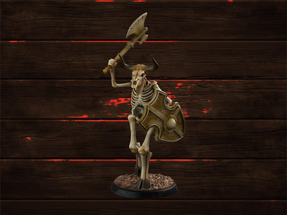 Bone Minotaur Warband | PrintYourMonsters | Tabletop Roleplaying / D&D / Wargaming miniature
