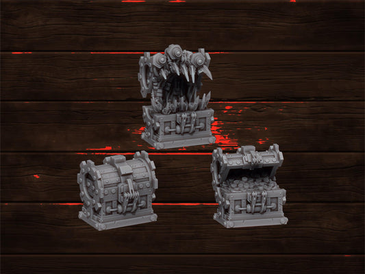 Steampunk Mimic | PrintYourMonsters | Tabletop Roleplaying / D&D / Wargaming miniature