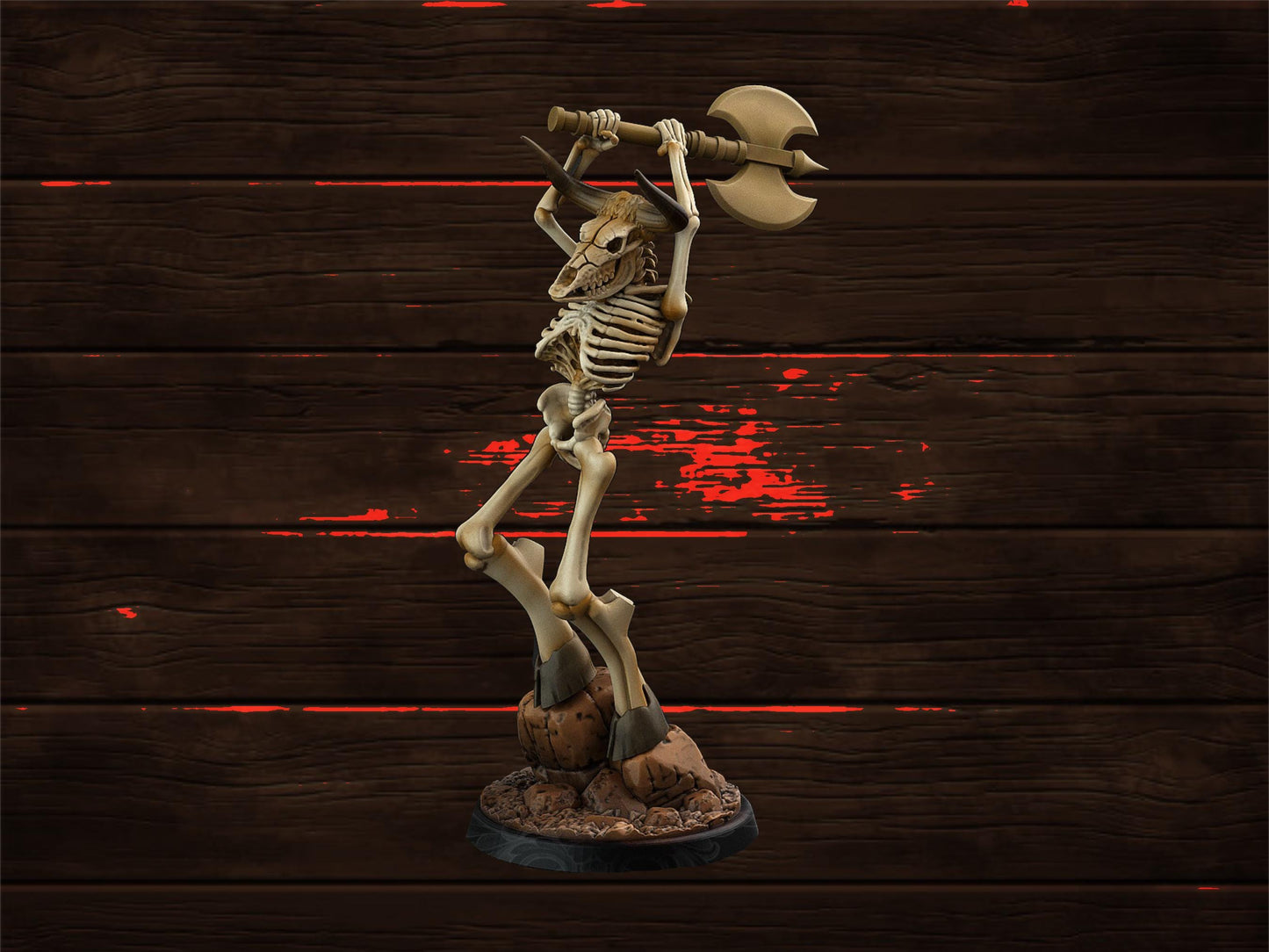 Bone Minotaur Warband | PrintYourMonsters | Tabletop Roleplaying / D&D / Wargaming miniature