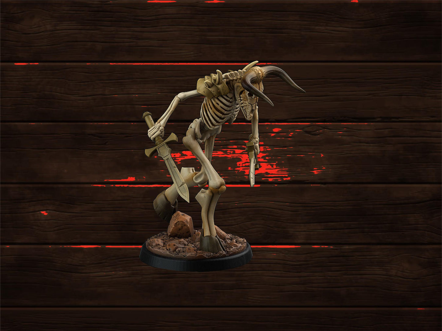 Bone Minotaur Warband | PrintYourMonsters | Tabletop Roleplaying / D&D / Wargaming miniature