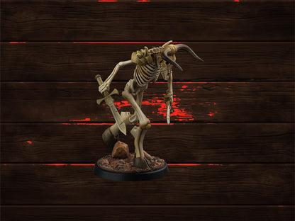 Bone Minotaur Warband | PrintYourMonsters | Tabletop Roleplaying / D&D / Wargaming miniature