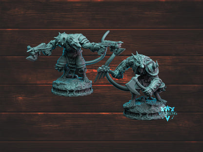 Wererat Duo | Witchsong Miniatures | Tabletop Roleplaying / D&D / Wargaming miniature