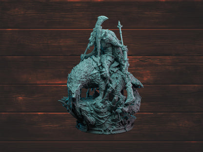 Faceless King on Dreadhound | Witchsong Miniatures | Tabletop Roleplaying / D&D / Wargaming miniature