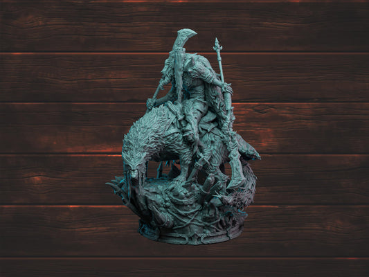 Faceless King on Dreadhound | Witchsong Miniatures | Tabletop Roleplaying / D&D / Wargaming miniature