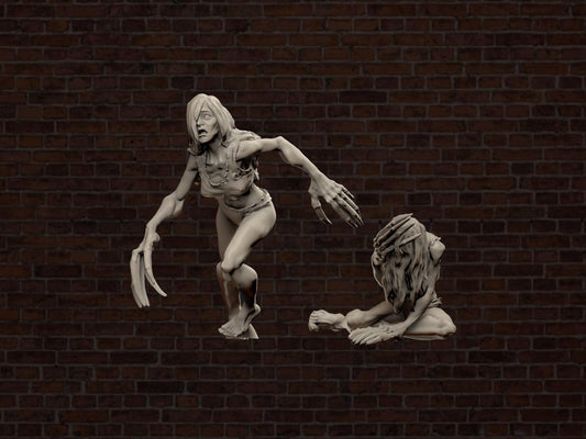 L4D Witch Duo (Crying+Angry) | VaultZ Miniatures | Tabletop Roleplaying / D&D / Wargaming miniature