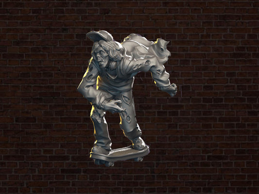 Skater Zombie | VaultZ Miniautres | Tabletop Roleplaying / D&D / Wargaming miniature