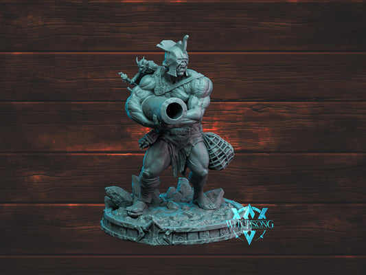 Ogre Mortar Specialist | Witchsong Miniatures | Tabletop Roleplaying / D&D / Wargaming miniature